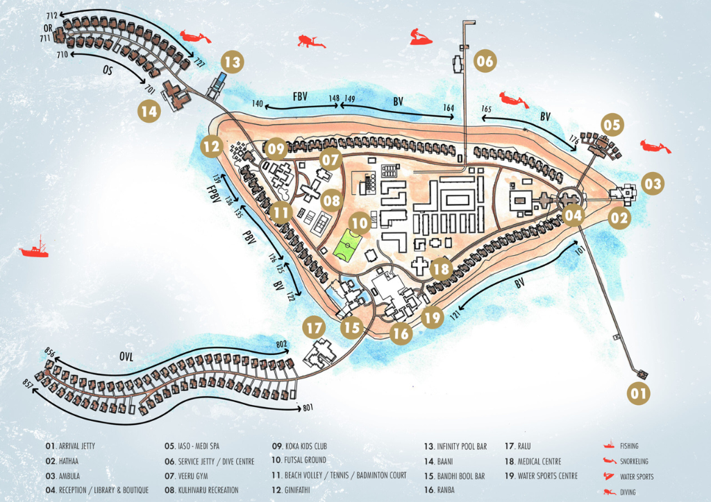 Heritance Aarah Island Resort Map