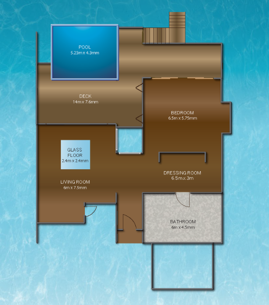 Hideaway Beach Resort & Spa Ocean Villa with Pool Floor Plan