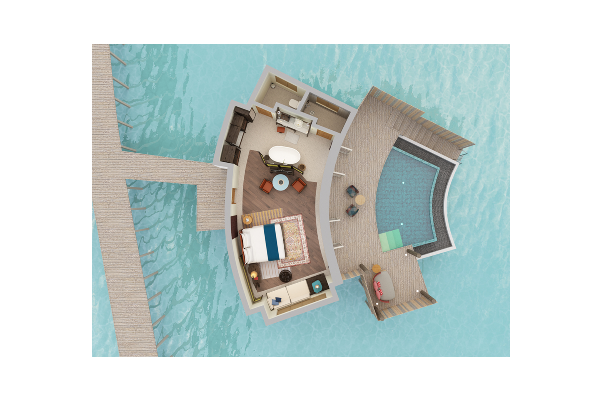 InterContinental Maldives - Overwater Pool Villa Floor Plan