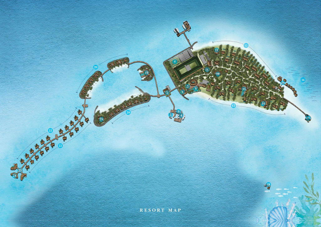 InterContinental Maldives Maamunagau Resort Resort Map