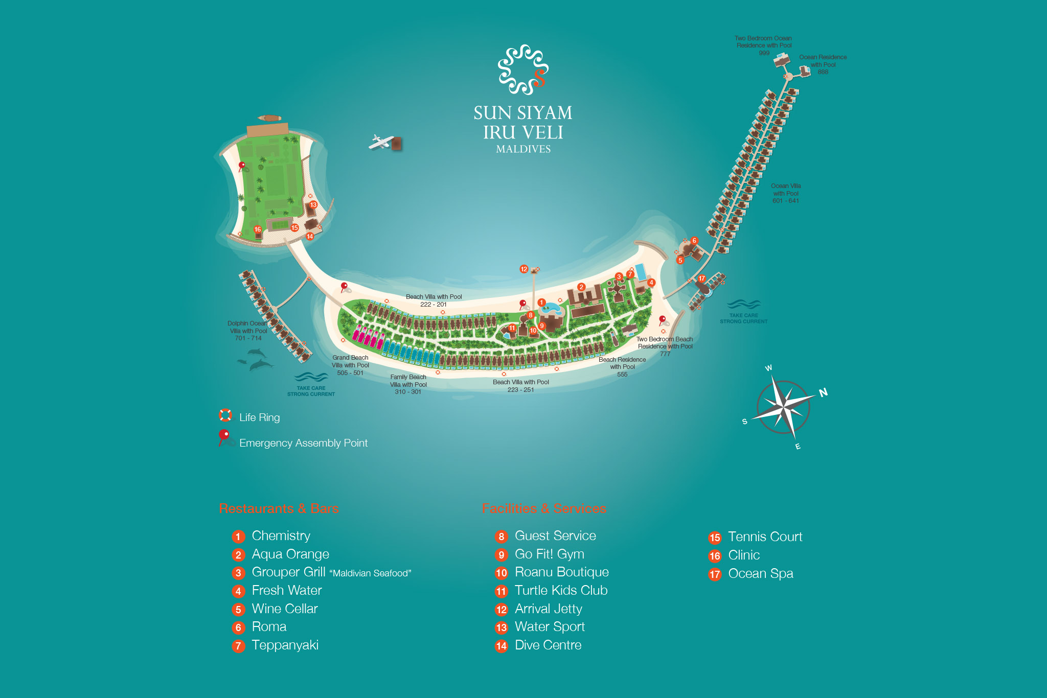 Sun Siyam Iru Veli Resort Map