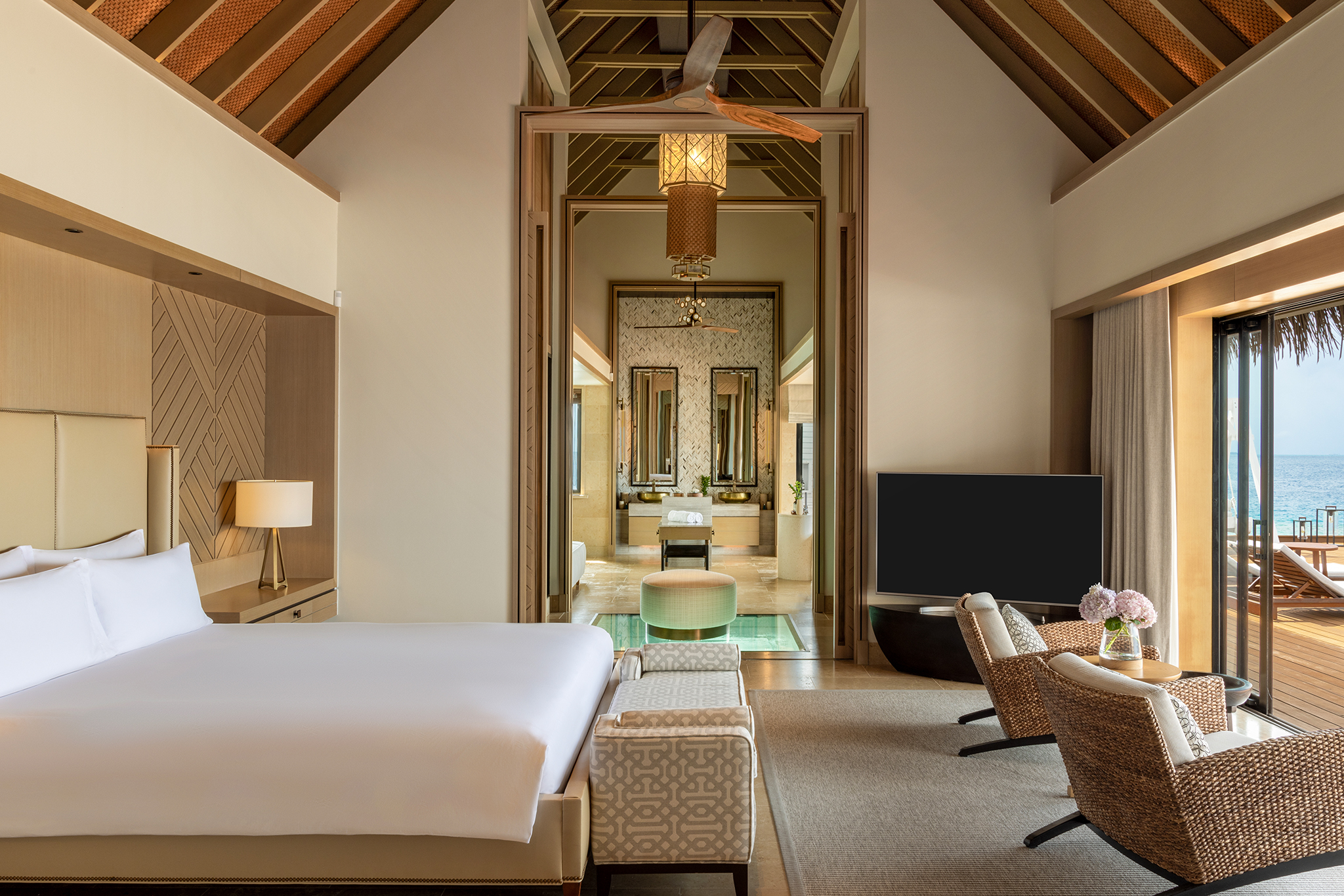 Ithaafushi_The_Private_Island_Two Bedroom Overwater Villa_Master Bedroom