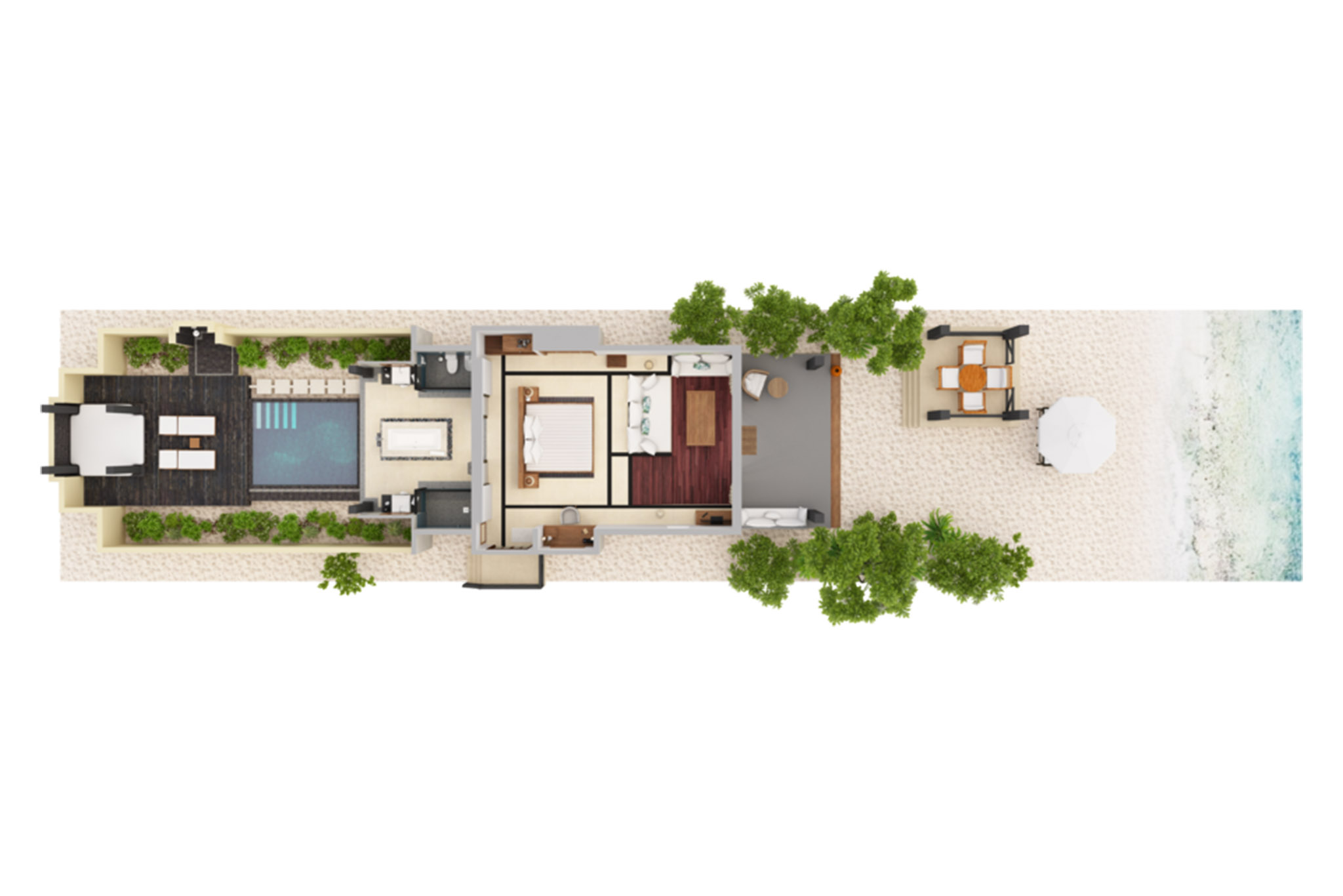 JA Manafaru - Beach Villas with Private Pool - Floor Plan