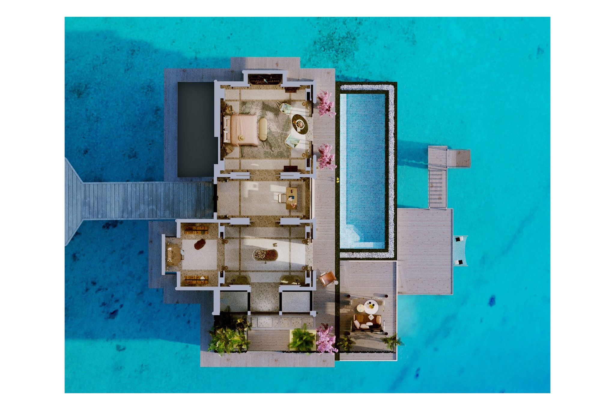JOALI Maldives – Water Villa with Pool – Floor Plan JOALI Maldives - Water Villa with Pool - Floor Plan