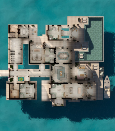 Joali Being Four Bedroom Private Wellbeing Ocean Pool Residence floor plan