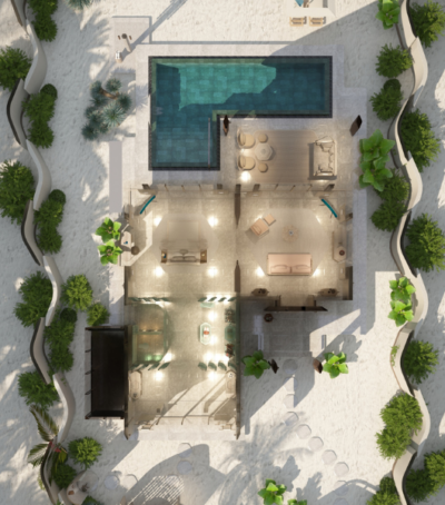 Grand Beach Pool Villa floor plan