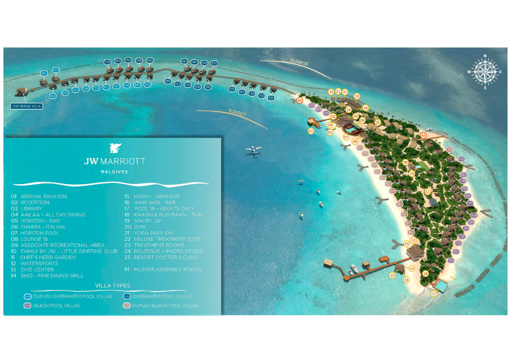 JW Marriott Maldives Resort & Spa Resort Map