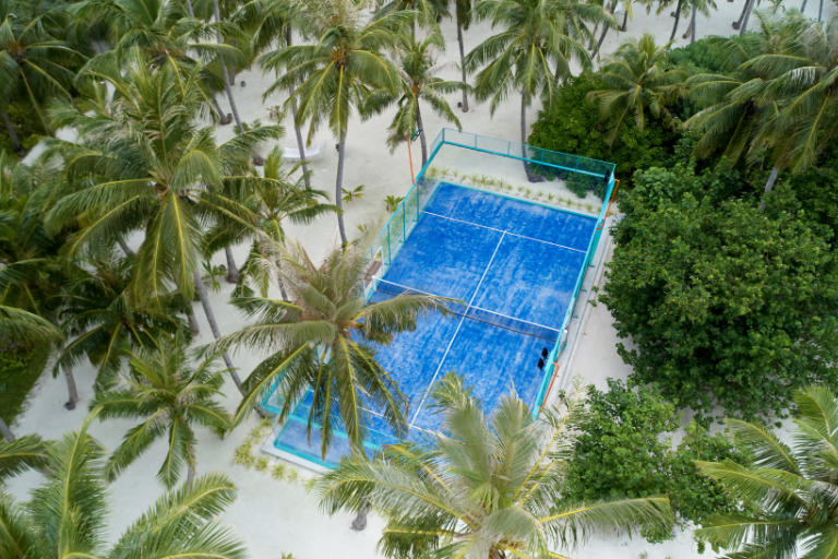 Kudadoo Maldives Private Island by Hurawalhi Padel Court aerial