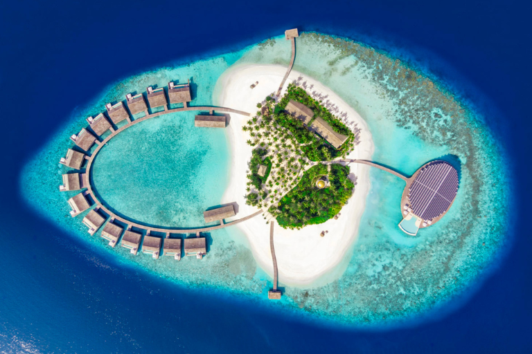 Kudadoo Maldives Private Island by Hurawalhi island aerial view