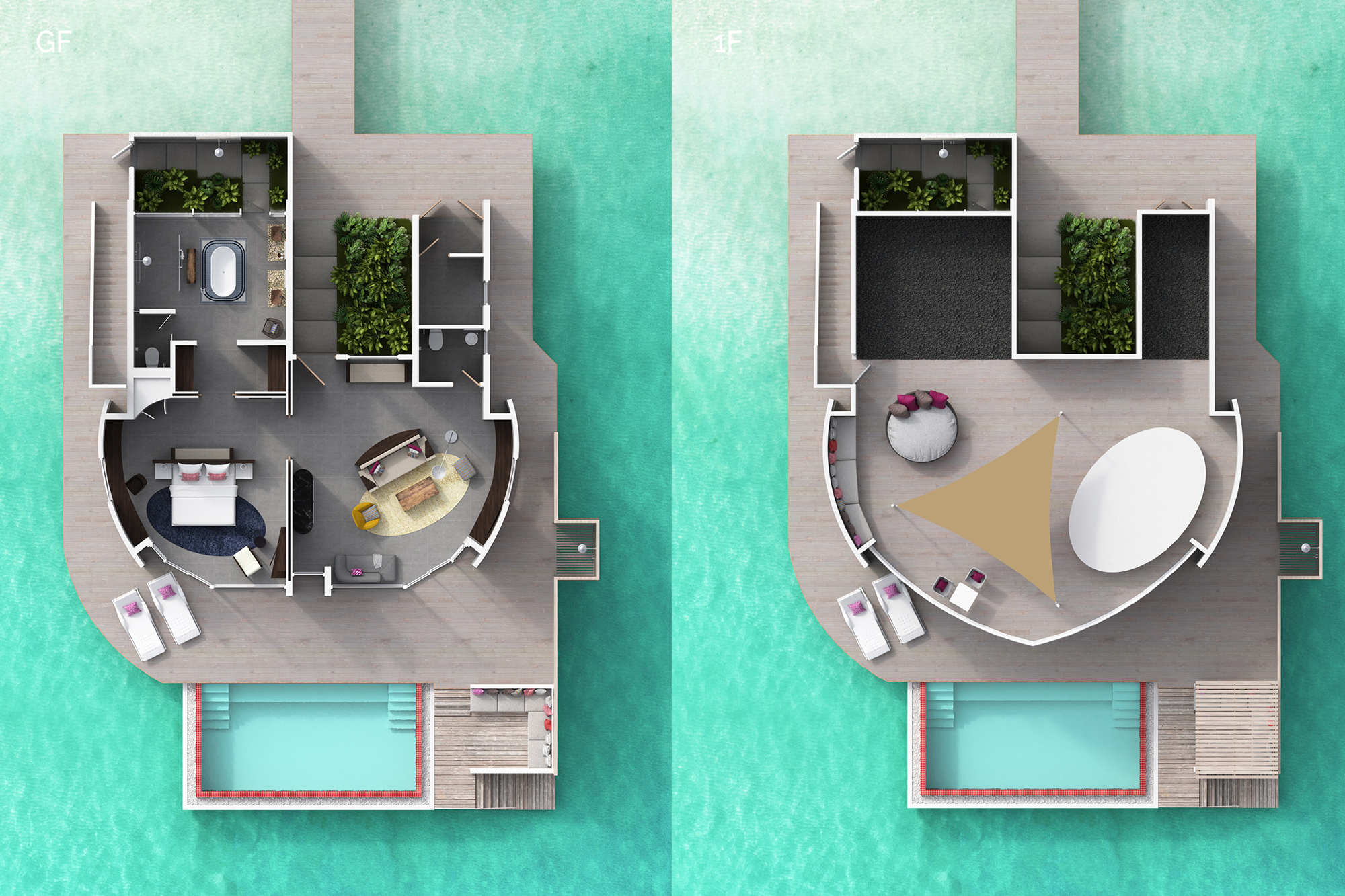 Jumeirah Olhahali Island - Lagoon Villa with Pool 