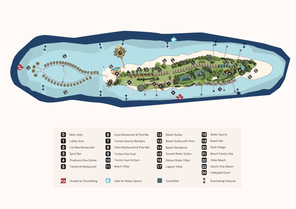 Lily Beach Resort & Spa Resort Map
