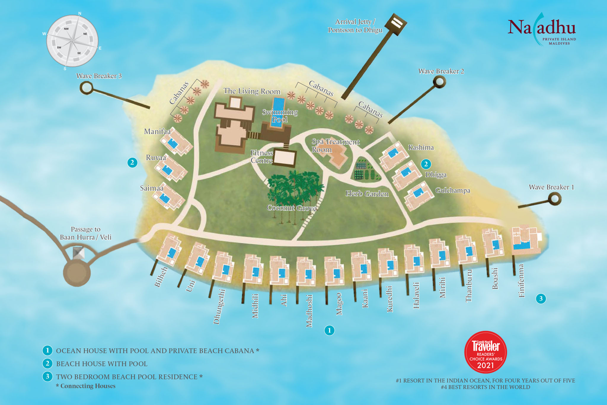 Naladhu Private Island Resort Map