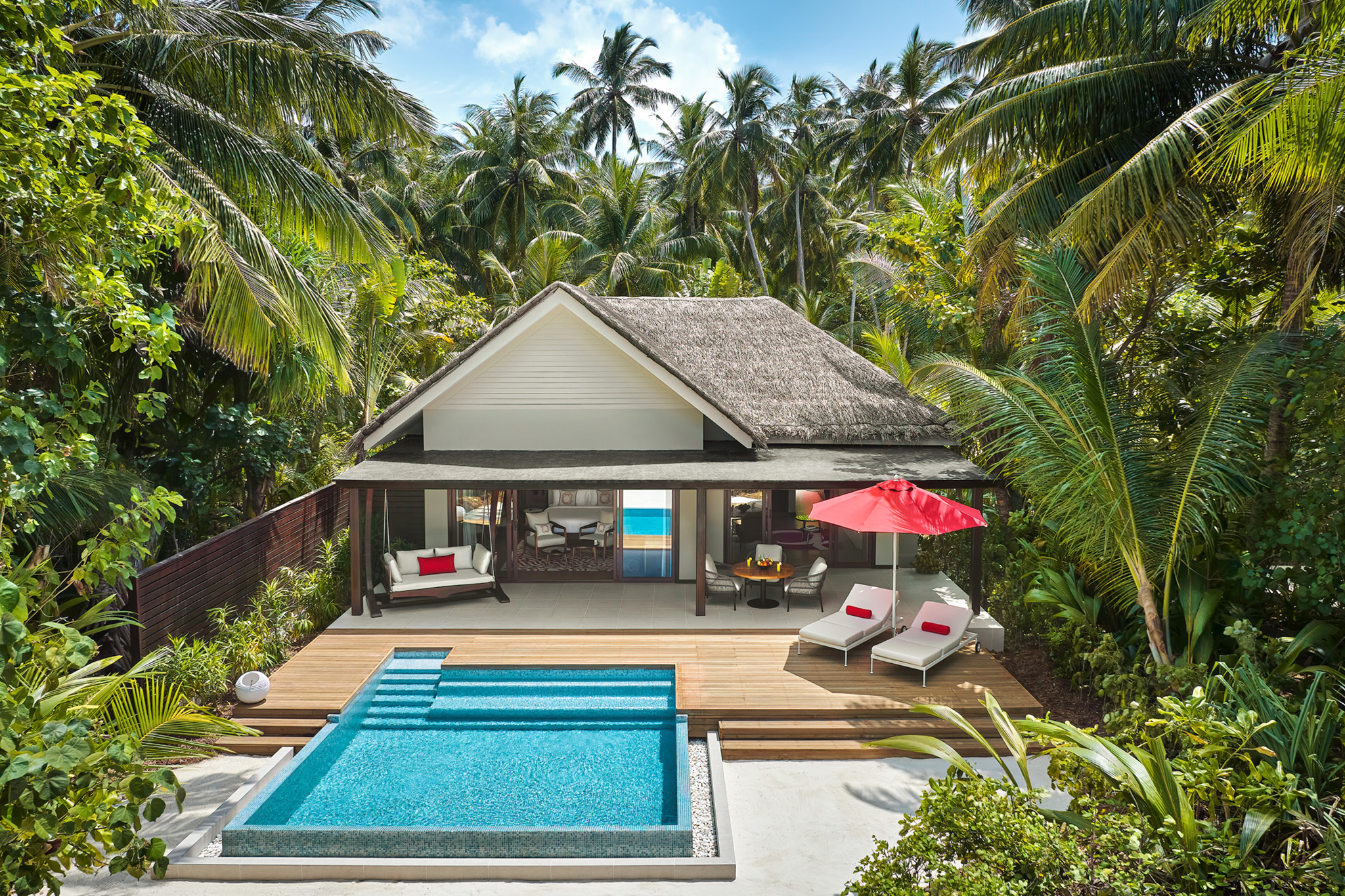 Niyama Private Islands - Deluxe Family Beach Pool Villas Beach Front - Aerial