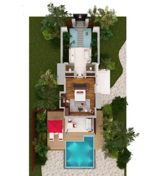 Niyama Private Islands Maldives Beach Pool Villa Floorplan