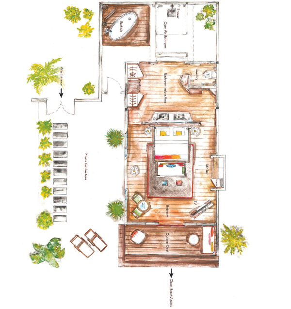 OZEN LIFE Maadhoo Earth Villa Floor Plan