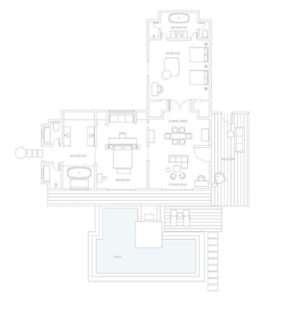 One&Only Reethi Rah Grand Beach Villa Floor Plan