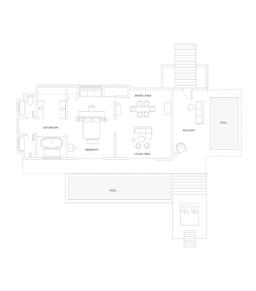 One&Only Reethi Rah Grand water villa Floor plan