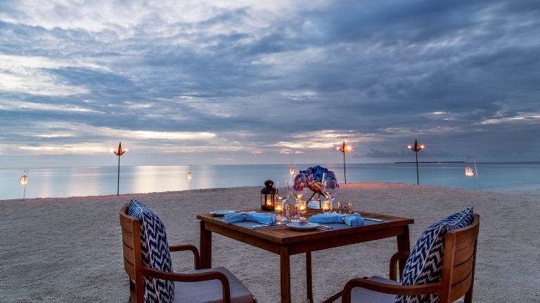One&Only Reethi Rah Maldives Romantic Dinner
