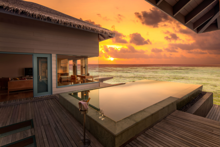 Raffles Maldives Meradhoo Exterior Pool View