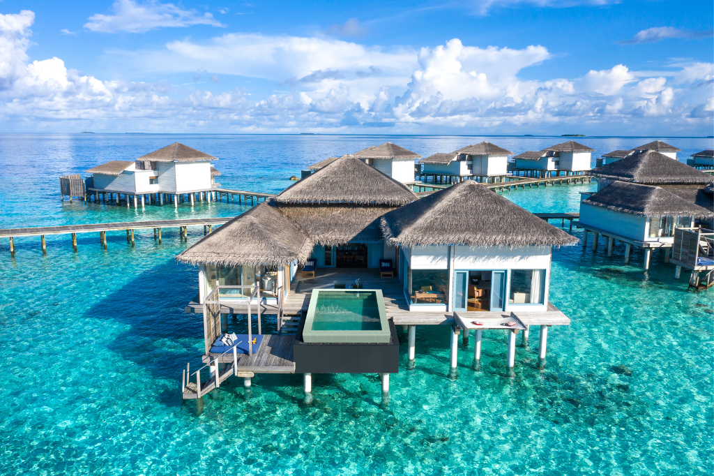 Raffles Maldives Meradhoo Resort Sunset Overwater Villa