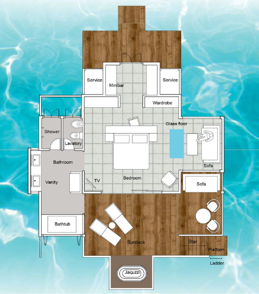 Sun Siyam Iru Fushi Horizon Water Villas Floor Plan