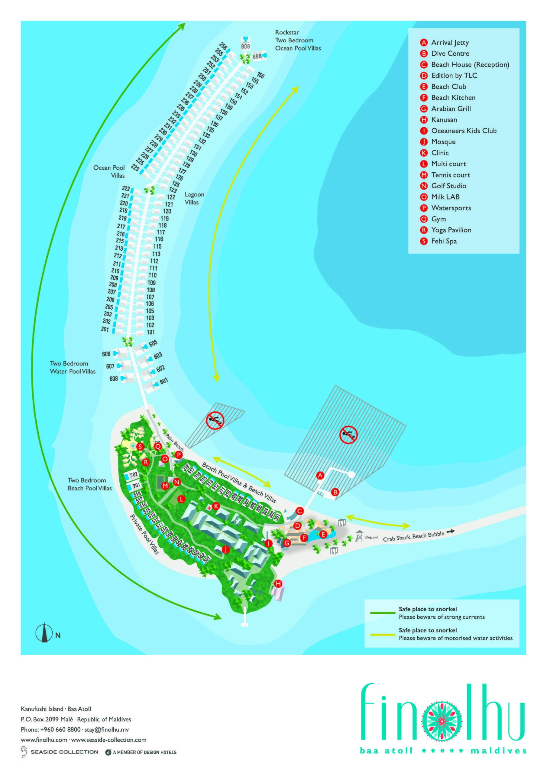 Seaside Finolhu Baa Atoll Maldives Resort Map