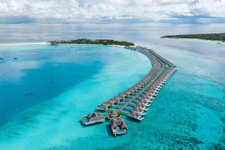 Seaside Finolhu Baa Atoll Maldives Water Villas aerial