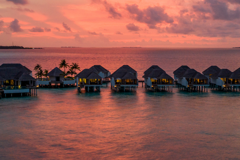 Seaside Finolhu Baa Atoll Maldives Water Villas exterior sunset
