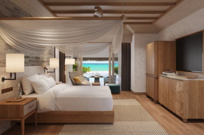 Six Senses Kanuhura Beach Villa with Pool bedroom