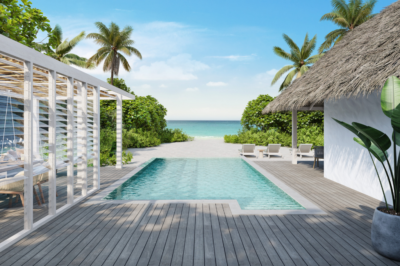 Six Senses Kanuhura Three Bedroom Beach Villa Suite with Pool outdoor