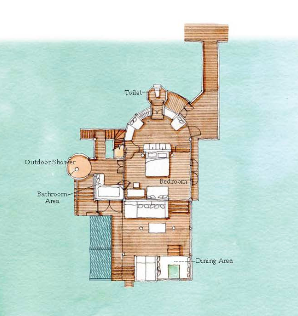 Six Senses Laamu Laamu Water Villa Floor Plan