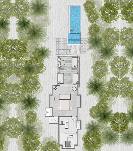 Siyam World Beach Suites with Pool Floor Plan