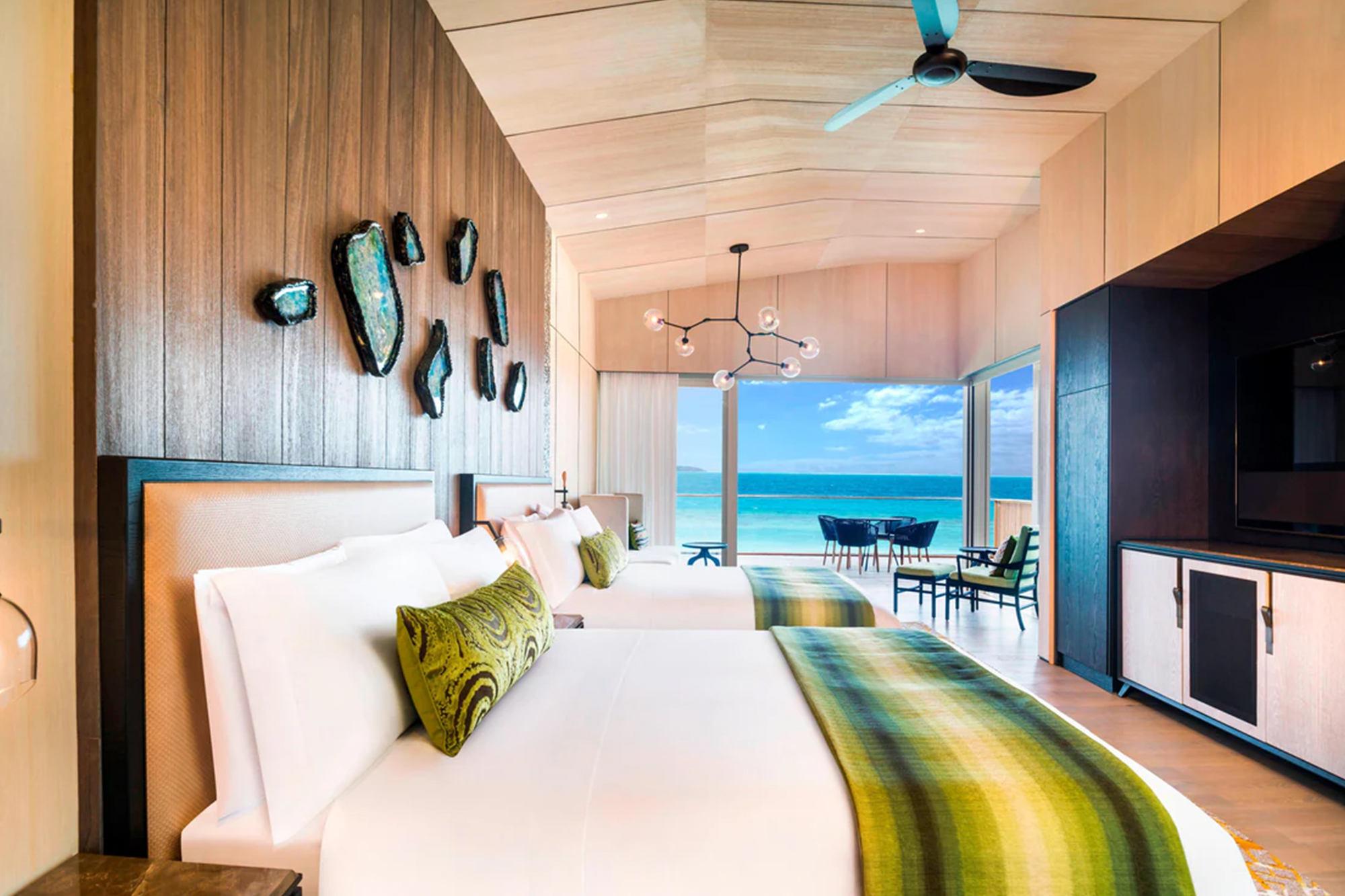 The St. Regis Maldives Vommuli Resort Two Bedroom Sunset Overwater Villa with Pool 