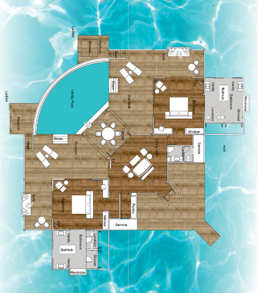 Sun Siyam Iru Fushi Aqua Retreat Floor Plan