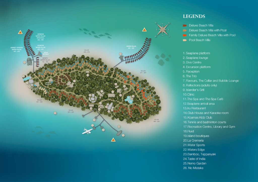 Sun Siyam Iru Fushi Resort Map