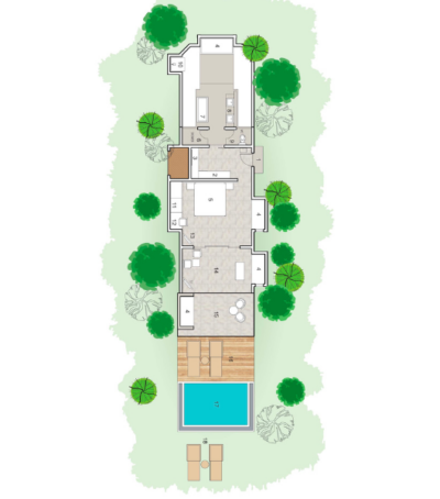 Sun Siyam Iru Veli Family Beach Villa with Pool Floor Plan