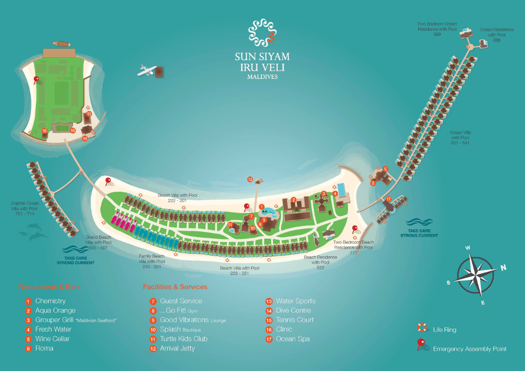 Sun Siyam Iru Veli Resort Map