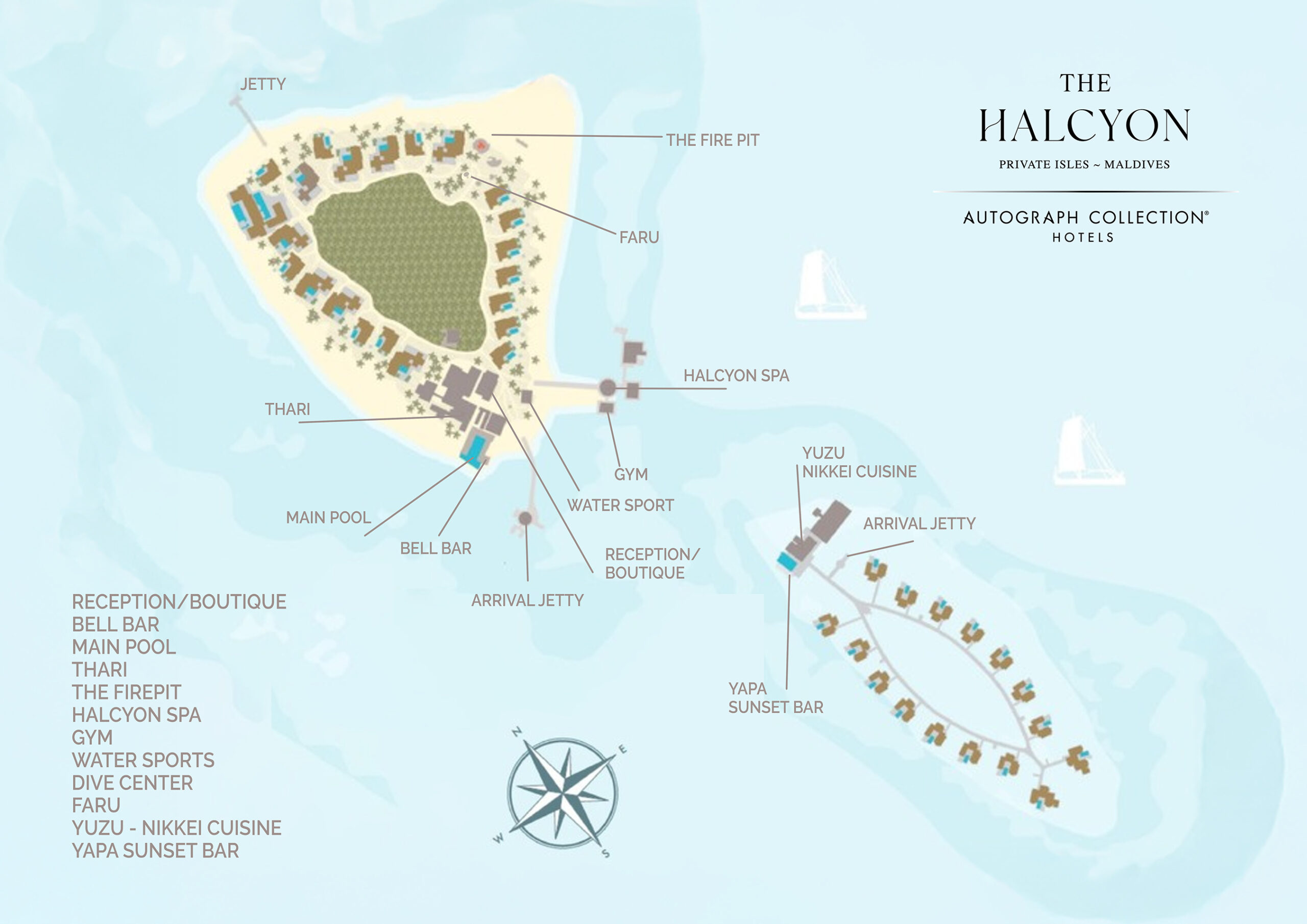 The Halcyon Resort Map Raffles Maldives Meradhoo Island Map