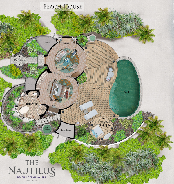 The Nautilus Maldives Beach House Floor Plan