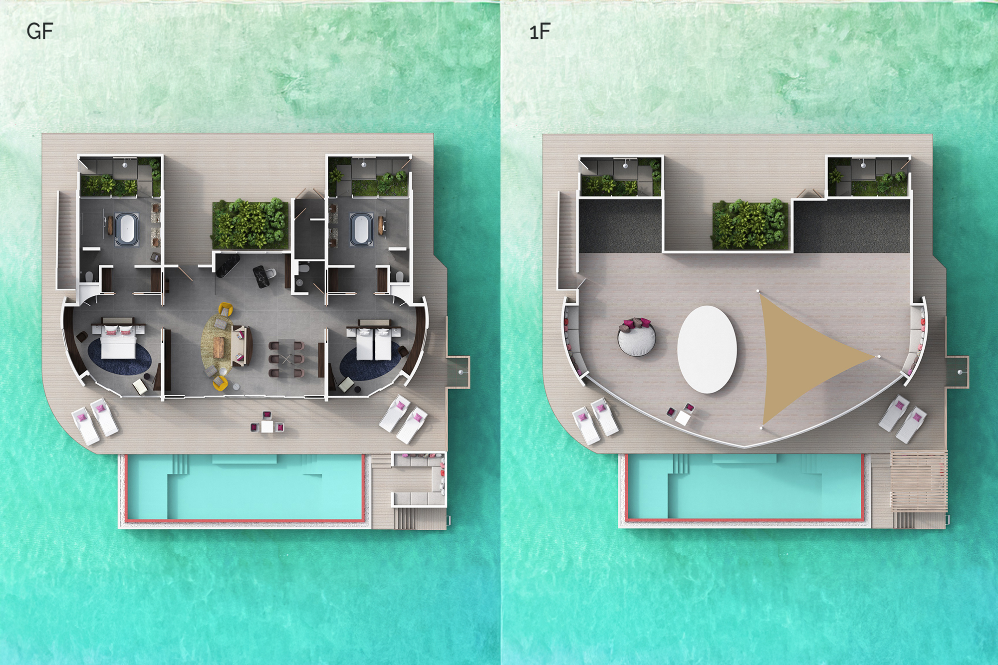 Jumeirah Olhahali Island - Two-Bedroom-Water-Residence