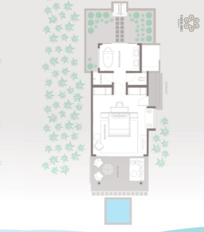Vakkaru Maldives Beach Villas with Plunge Pool Floor Plan