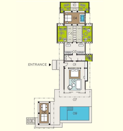 Velaa Private Island Beach Pool Villa Floor Plan