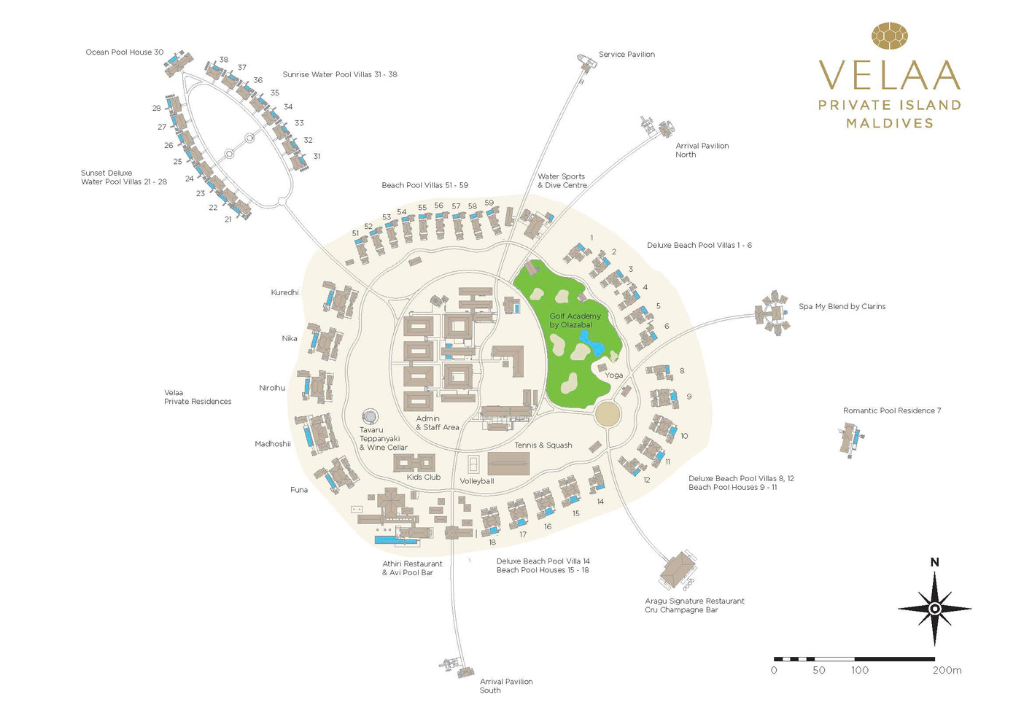 Velaa Private Island Resort Map