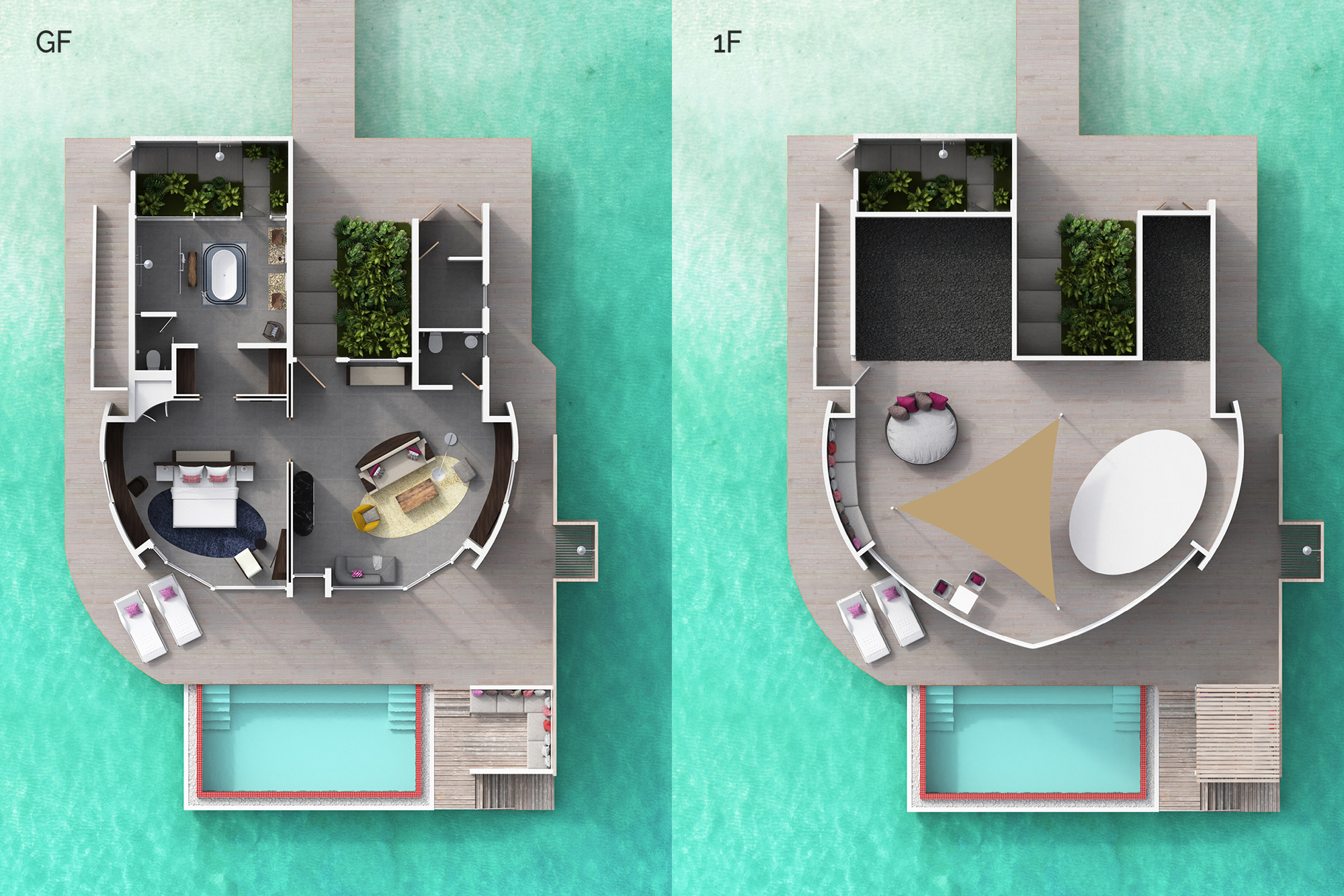 Jumeirah Olhahali Island - Water Villa with Pool 