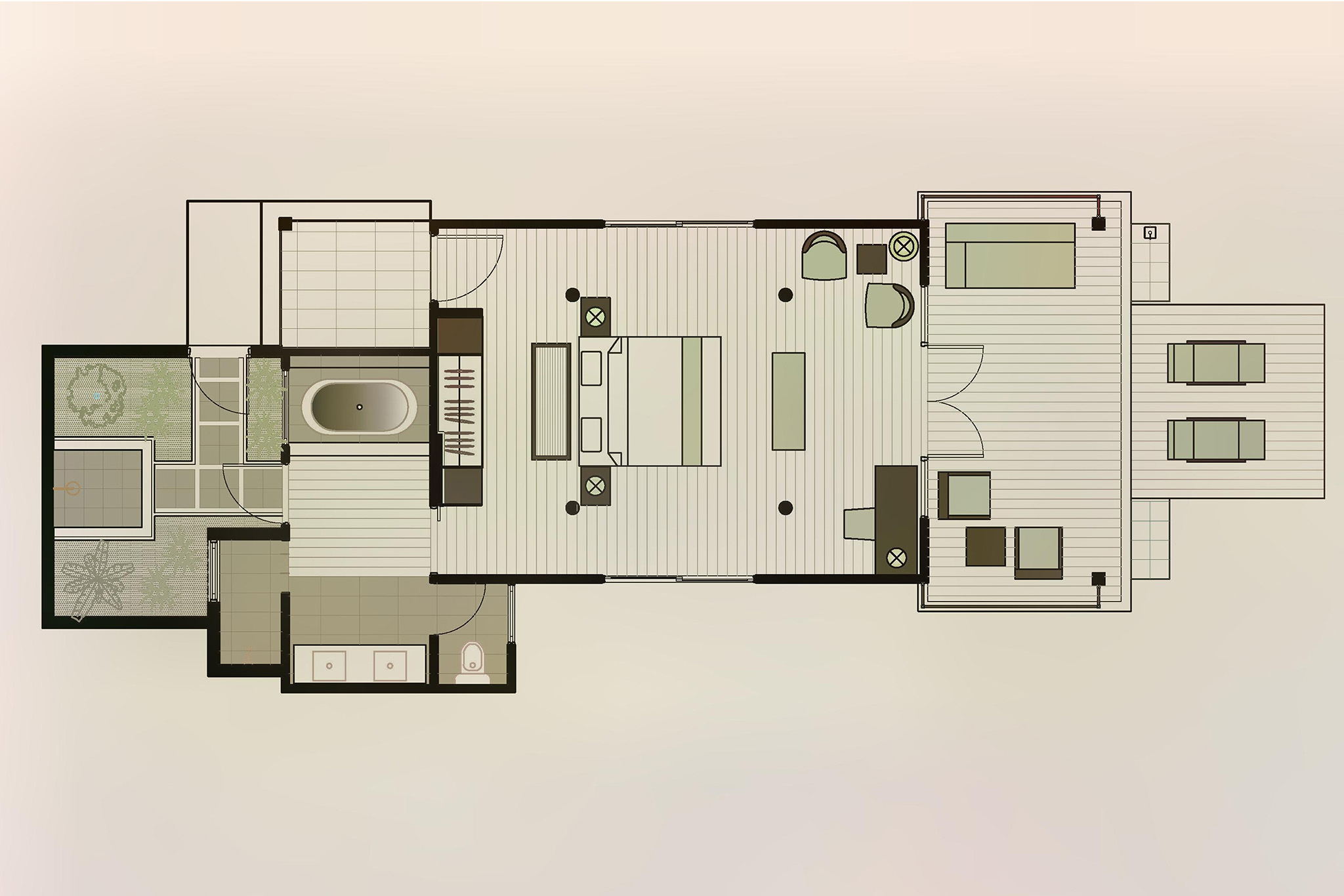 Baros Maldives – Baros Villa – Floorplan Baros Maldives - Baros Villa - Floorplan