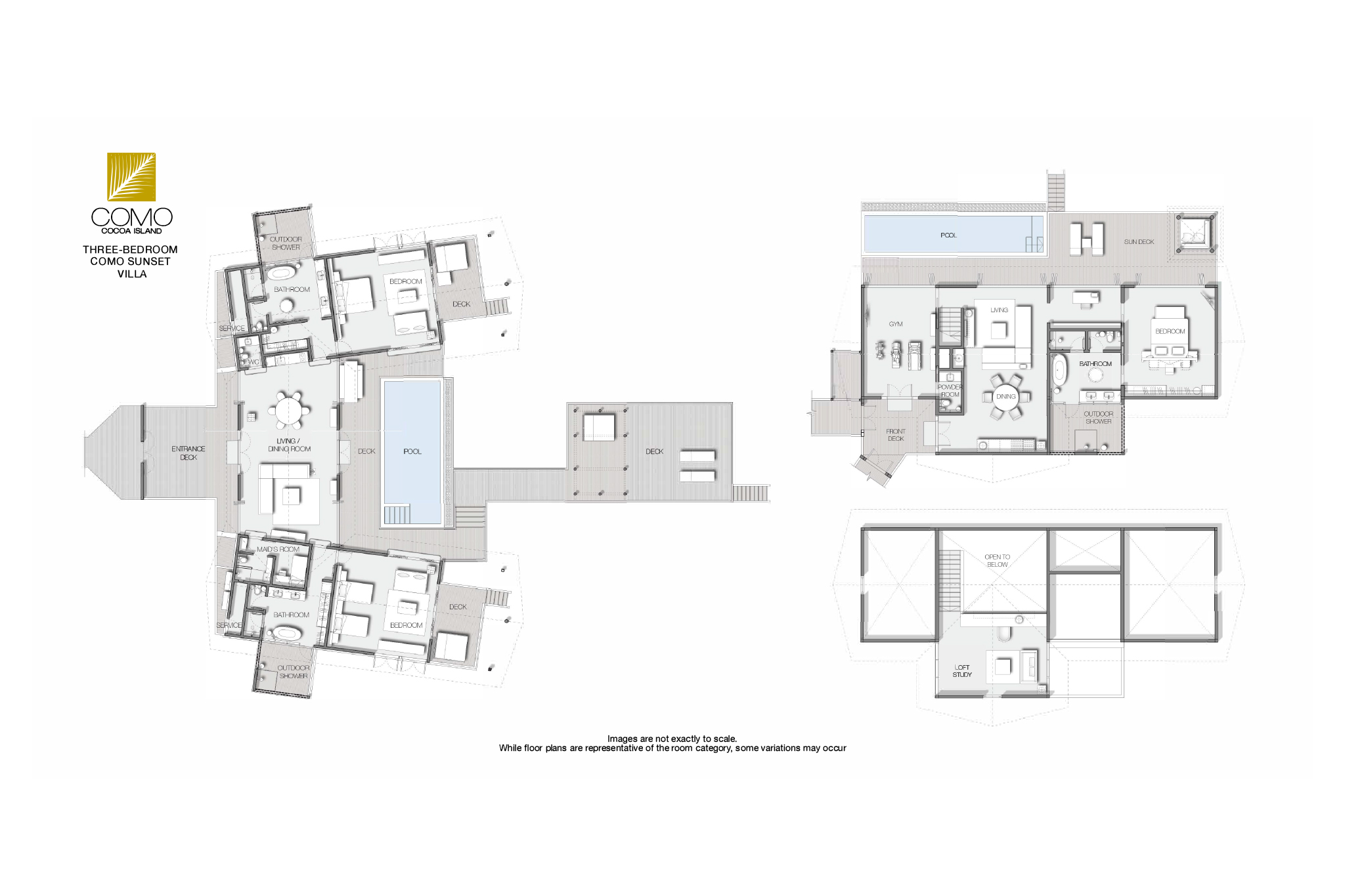 COMO Cocoa Island - Three Bedroom floor plan