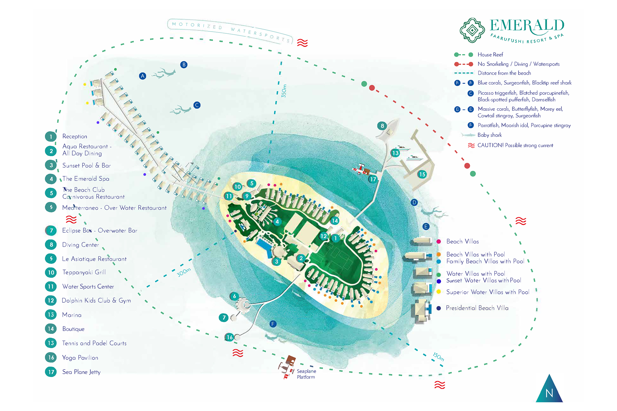 Emerald Faarufushi Resort & Spa Resort Map