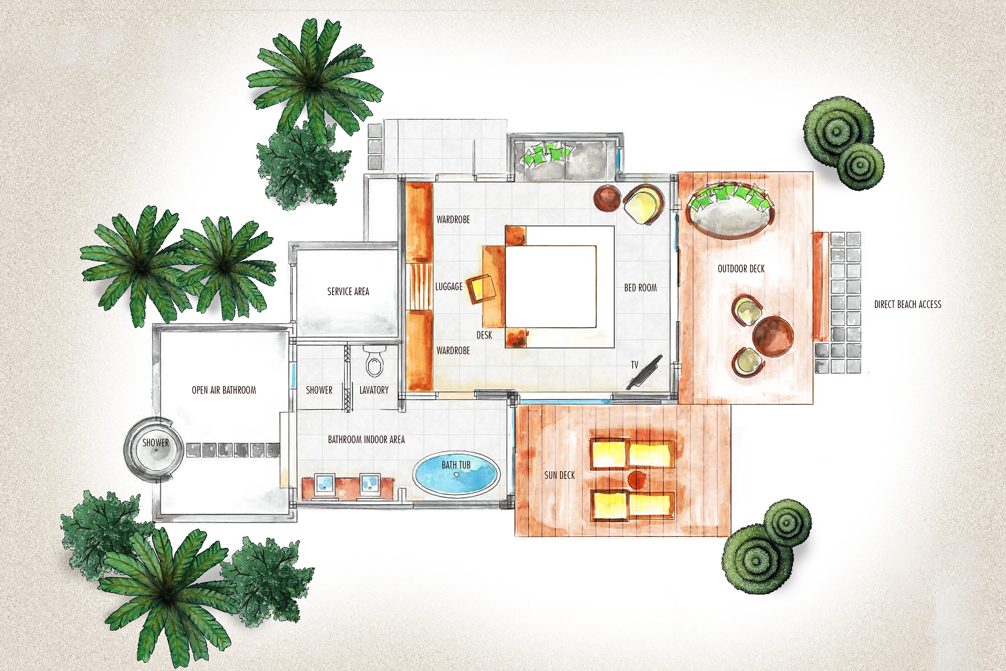 Heritance Aarah - Beach Villa Floor Plan