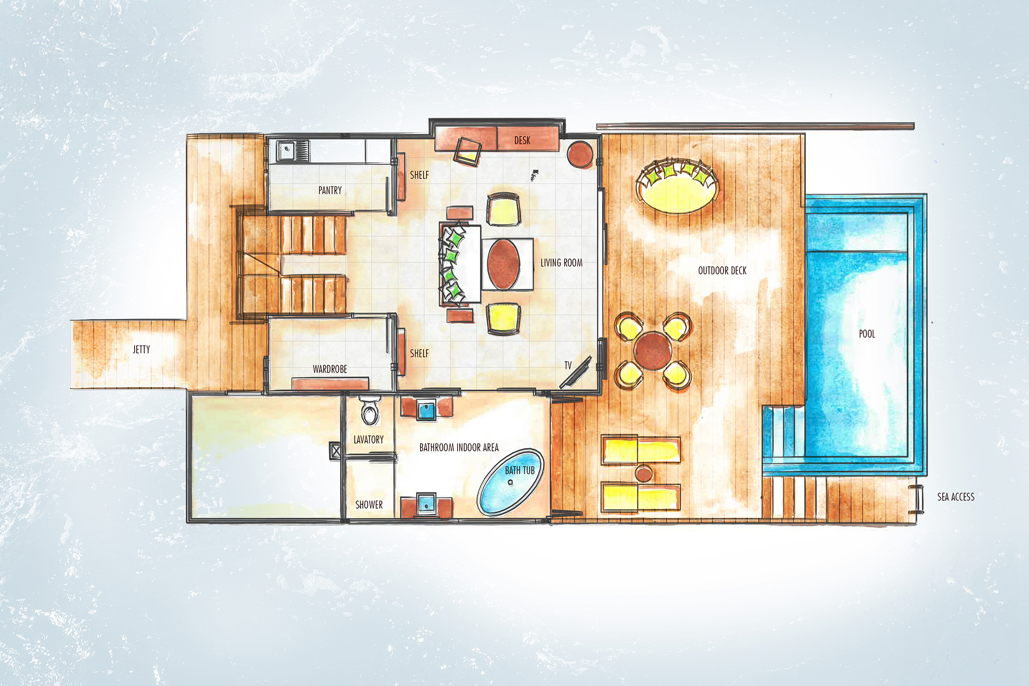 Heritance Aarah - Ocean Suite Floor Plan