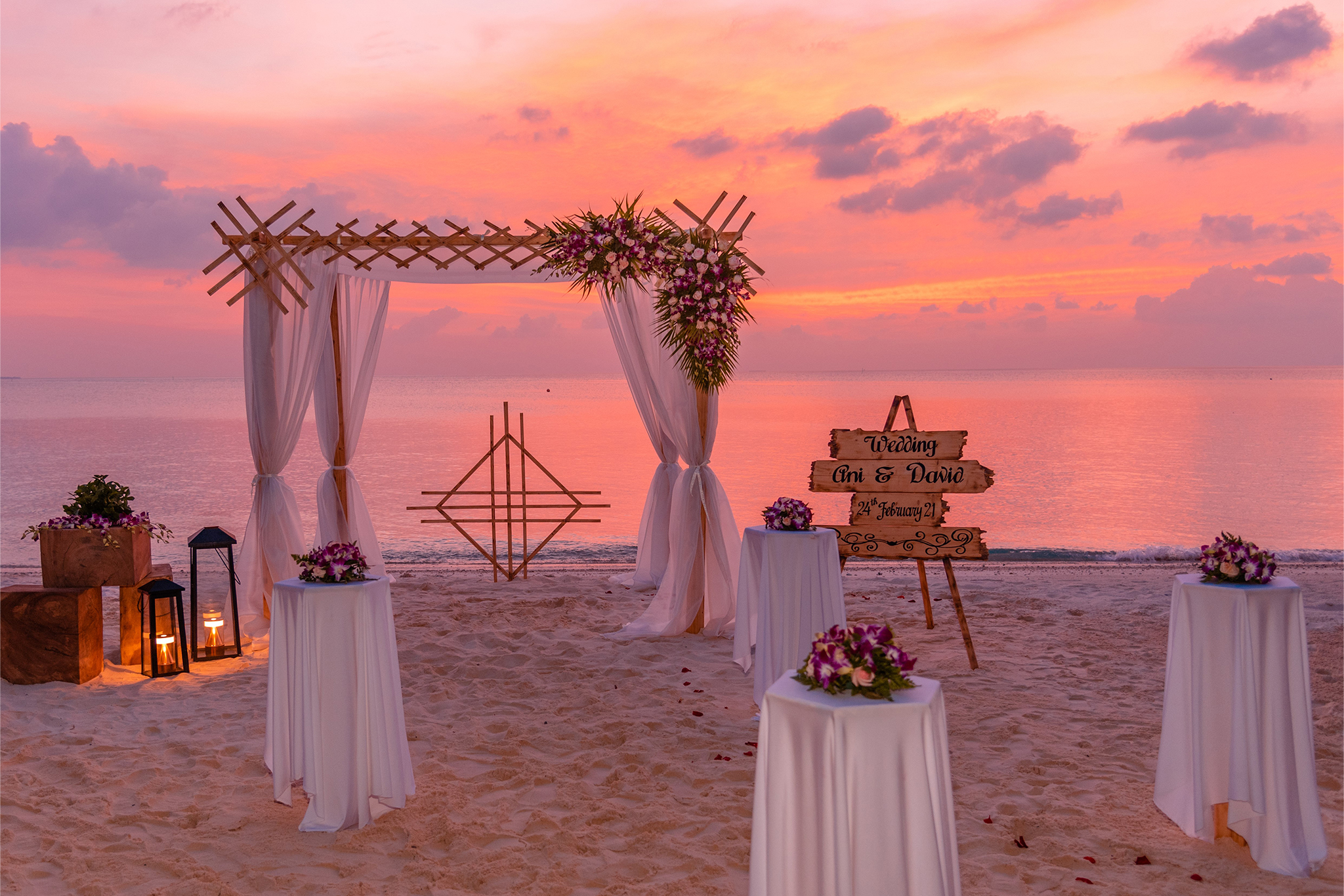 JW Marriott Maldives Resort & Spa Wedding on Beach
